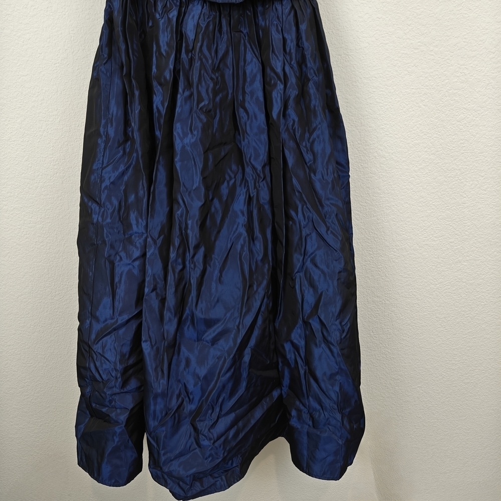 Gunne Sax Vintage 80s 90s Blue Iridescent Corset Princess Halloween Dress Small - Picture 2 of 11